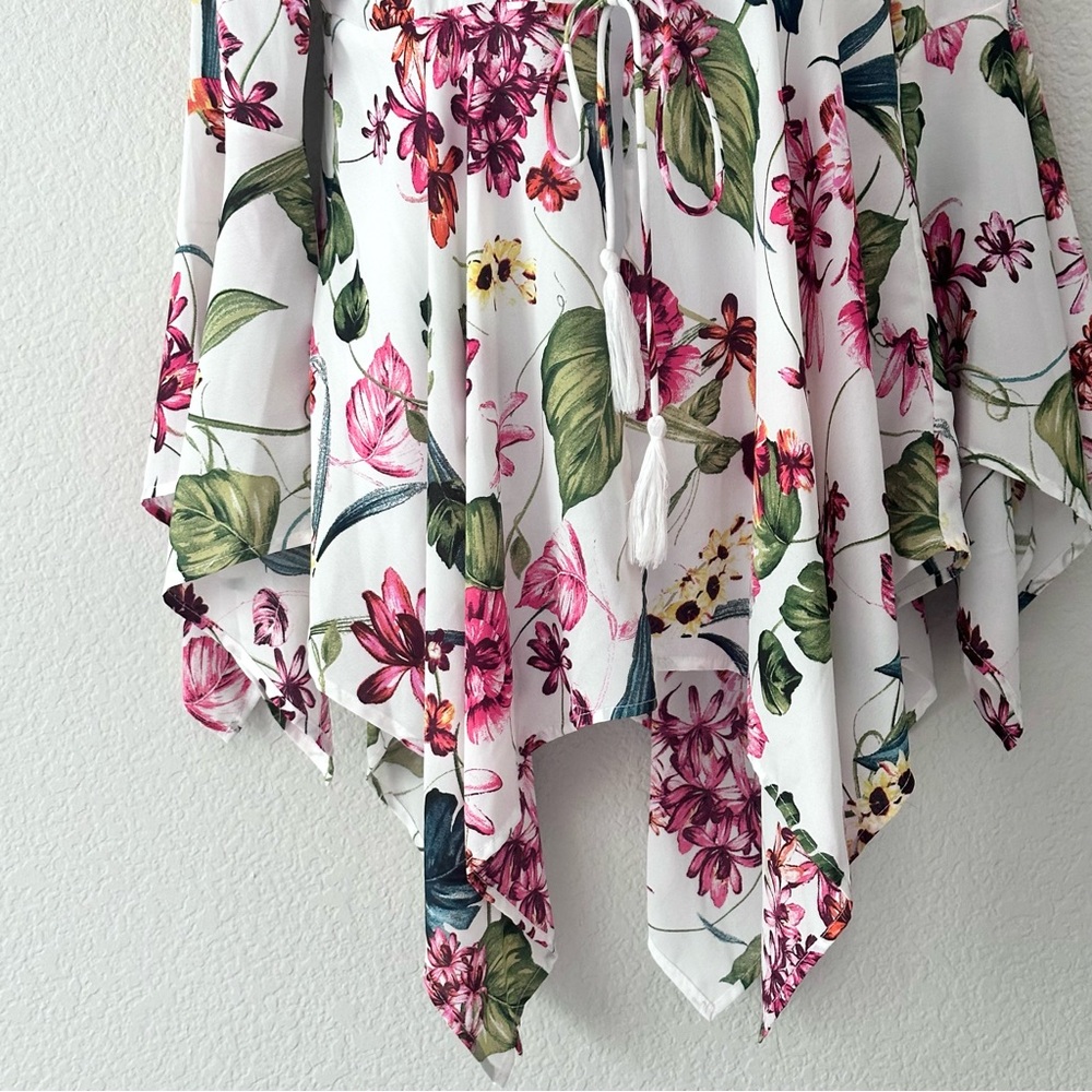 Tropical Bell Sleeve Kimono Top - Picture 8 of 8